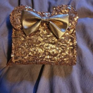 Rose gold mickey wallet
